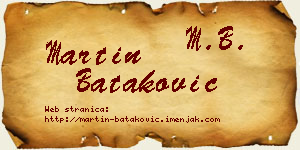 Martin Bataković vizit kartica